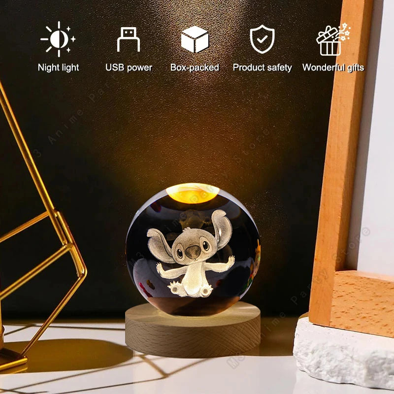 ShineAmour™ - Disney Lilo & Stitch Unique Crystal Ball Lamp